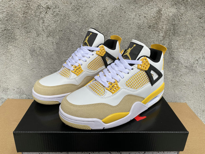 Nike Basketball Chaussures Air Jordan 4 Retro Sneakers Jaune